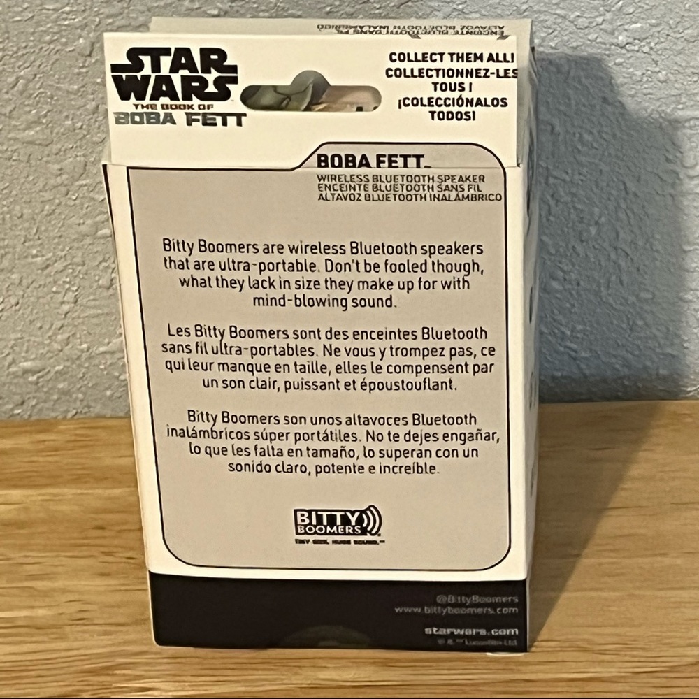 NIB Star Wars Boba Fett Bitty Boomers Disney+ Wireless Bluetooth Speaker - Picture 10 of 16